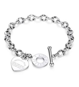 Stainless Steel Non-Tarnish Engraved Bracelet